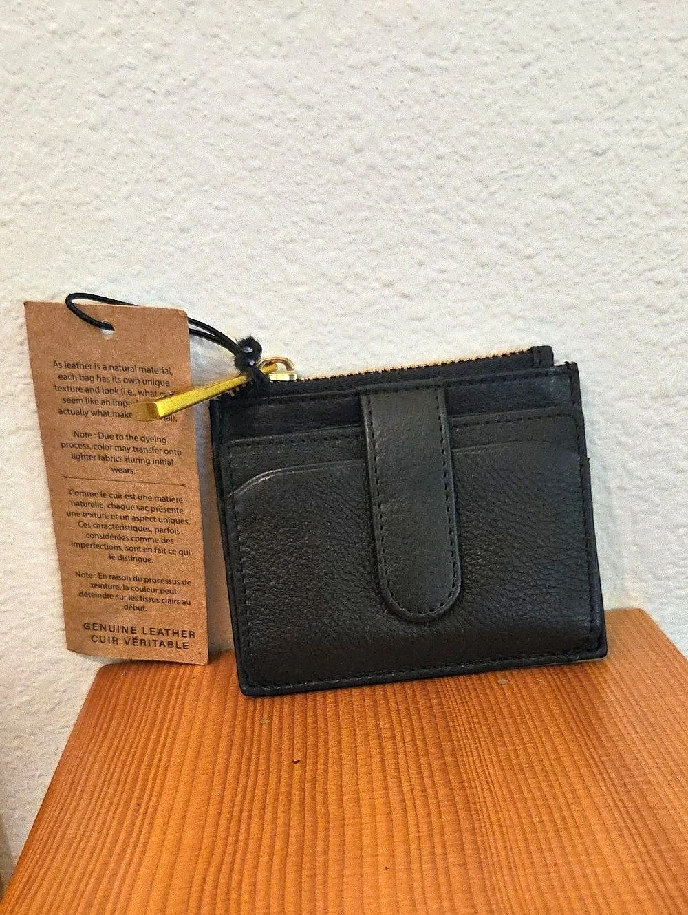 margot Leather Black Wallet NWT